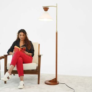 Lámpara de Pie Marrón Contemporánea Zensa de 110V para Sala de Estar y Dormitorio, Lámpara de Pie para Iluminación de Oficina en el Hogar - Product Image 4