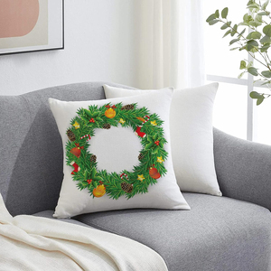 Housse de coussin en coton uni, douce et confortable, avec imprimé animalier de dessin animé, couleur blanche, personnalisable, prix de gros - Product Image 5
