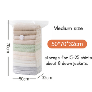 Bolsa de Almacenamiento al Vacío para Viaje, Sin Necesidad de Bomba, Organizador de Ropa, Sellador al Vacío - Product Image 3