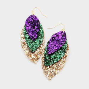 Pendientes de disco redondos con cuentas, ligeros y cómodos, con pedrería, para festivales, Mardi Gras, pendientes colgantes llamativos para mujeres y niñas - Product Image 4