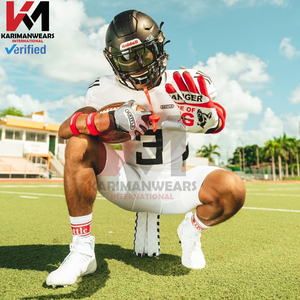 Professional American Football <b>Gloves</b> Lightweight Breathable Durable Reinforced Palm Construction - Product Image 3