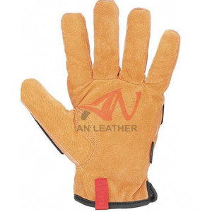 Guantes de Seguridad Profesionales de Cuero con Protección TPR Contra Impactos, Nuevo Diseño, Para Trabajos de Construcción y Mantenimiento - Product Image 4