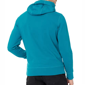 Vente en gros de sweats à capuche épais sans cordon de serrage, personnalisables avec logo imprimé numériquement, en coton French Terry, coupe oversize pour hommes - Product Image 4