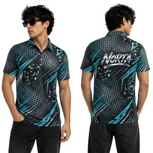 Camisetas Polo Sublimadas para Hombre, Estilo Profesional, Tejido de Poliéster y Spandex de 220 GSM, Textura Gris Jaspeado Minimalista - Product Image 6