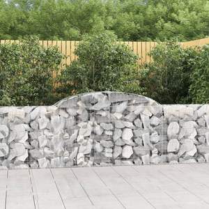 Ensemble de 4 grands paniers gabions durables en fer galvanisé argenté pour l'aménagement paysager et la terrasse - Product Image 1