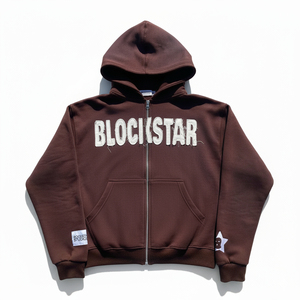 Ensemble sweat à capuche et short personnalisé OEM, effet délavé, vieilli, vintage, avec impression en relief, fermeture éclair intégrale, pour homme - Product Image 3