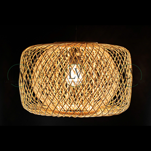 Wholesale Minimalist Rattan Hanging <b>Ceiling</b> <b>Light</b> For Living Room, Vintage Woven Pendant Lamp Home Decor, Vietnam Factory Price - Product Image 5