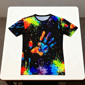 T-shirts personnalisés en gros imprimés par sublimation, respirants, à séchage rapide, en polyester, pour le sport et le streetwear, avec motifs graphiques, OEM ODM, approvisionnement B2B - Product Image 5