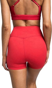 Ensembles de sport pour femmes, 2 pièces, tenues de yoga, leggings de yoga taille haute, shorts et soutien-gorge de sport, polyester/coton, été - Product Image 4