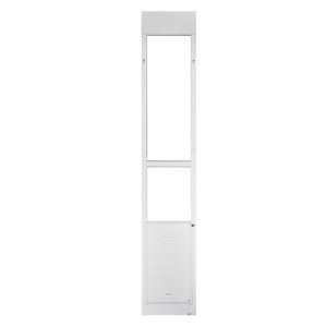Porta per Cani Regolabile in Altezza per Vetro Scorrevole 91-96, Telaio in Lega di Alluminio, Cerniere Rotanti in Metallo, Design con Chiusura di Sicurezza 1 - Product Image 1