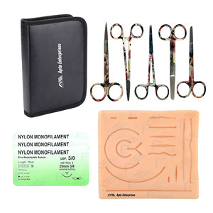 Scissors Forceps Tools Stainless Steel <b>Suture</b> <b>Kit</b> Instruments for Medical Training School Reusable Customizable Size Color - Product Image 1