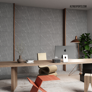 Azulejos de porcelana vitrificada esmaltada premium de 600x1200 mm, color gris Caspia - Acabado mate, grado A A A+, azulejos para pared y suelo de 2x4 pies - Product Image 1