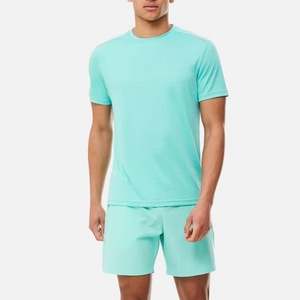 Conjuntos de Shorts Deportivos Personalizados de Alta Calidad para Hombre, Spandex/Poliéster, Sólidos, Casuales, Transpirables, de Secado Rápido, Conjunto de Camiseta y Shorts a la Moda - Product Image 3