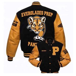 Veste universitaire d'hiver personnalisable brodée, en molleton de coton, coupe-vent, service OEM direct du fabricant disponible - Product Image 6