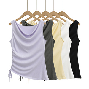 Camiseta sin mangas de algodón premium para mujer, cómoda, informal, básica, de verano, al por mayor - Product Image 4