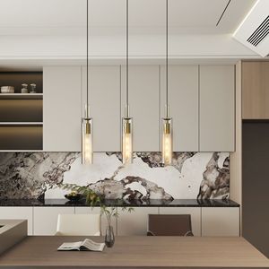 Lampade a Sospensione Moderne Dorate, Set da 3 con Paralume in Vetro Trasparente a Strisce, Luci Pendenti per Isola Cucina o Sala da Pranzo - Product Image 5