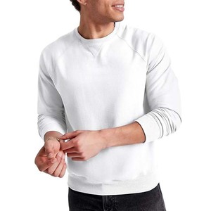 Sudadera de Manga Larga con Cuello Redondo, 100% Algodón, Color Blanco, Servicio OEM ODM, Sudaderas Personalizadas - Product Image 1