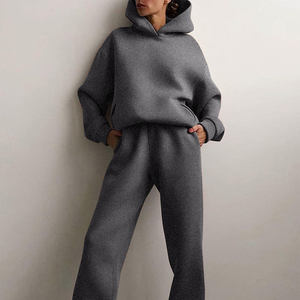 Conjunto Deportivo de Dos Piezas para Mujer, Estilo Vintage Lavado al Ácido, Sudadera y Pantalones Deportivos, Ropa Casual de Calle - Product Image 3
