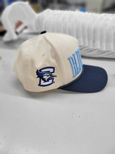 Fabriqué en usine au Vietnam, casquette de baseball structurée à 5 panneaux bicolore avec logo brodé 3D personnalisé et corde, style sportif quotidien - Product Image 4