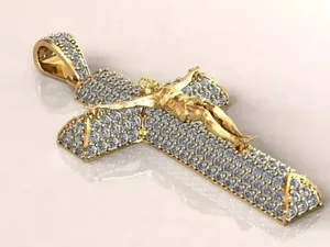 Colgante de Cruz de Jesús con Moissanita Helada, Crucifijo Hip Hop de Plata de Ley, Lujo Chapado en Oro Rodio, Diamante Religioso Dvars - Product Image 6