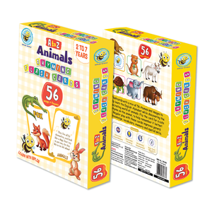Tarjetas de Memoria Flash de Animales de la A a la Z de Biplob, Personalizadas, 28 Tarjetas de Imágenes y Rimas de Doble Cara para el Aprendizaje del Alfabeto, para Niños de 2 a 7 Años - Product Image 6