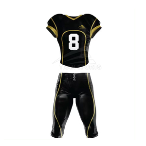 Nuevo Uniforme de Fútbol Americano de Estilo Popular, 100% Poliéster, Transpirable, con Diseño Sublimado Personalizable en Color - Product Image 1