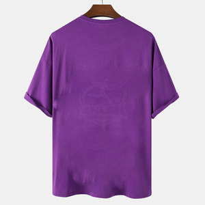 เสื้อยืดผ้าฝ้าย 100% สำหรับฤดูร้อน สวมใส่สบาย พิมพ์ลายได้ตามต้องการ สำหรับผู้ชาย เนื้อผ้าเบา ทนทาน ทรงหลวม - Product Image 2