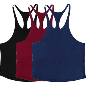 Men’s <b>Stringer</b> Tank Top, Y-Back Muscle Gym <b>Vest</b>, Sleeveless Bodybuilding Workout T-Shirt for Fitness Training and Athletic Wear - Product Image 4