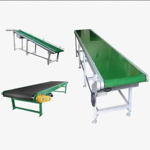 สายพานลำเลียงอุตสาหกรรม กว้าง 800 มม. สายพาน PVC ปรับความเร็วได้ 500 วัตต์ 220 โวลต์ โครงเหล็กแข็งแรงทนทาน สำหรับโรงงานผลิต - Product Image 1