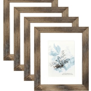 Ensemble de 5 cadres photo rustiques en bois de récupération - Brun antique pour la décoration intérieure (vente en gros) - Product Image 1