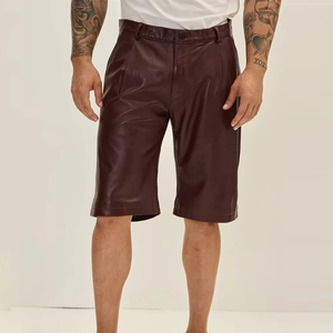 Shorts en cuir respirants pour hommes, personnalisables en gros, fabriqués par des fabricants professionnels de haute qualité - Product Image 2