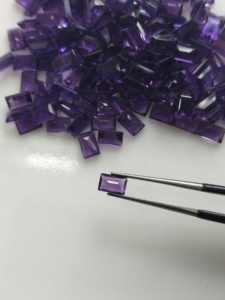 Ametyste africaine naturelle, taille baguette 6x4MM, violet, meilleure qualité, pierres précieuses en vrac pour la fabrication de bijoux - Product Image 3