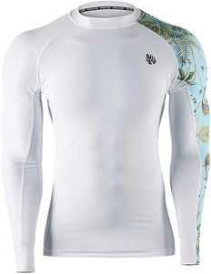 เสื้อรัดกล้ามเนื้อแขนยาวคุณภาพพรีเมียมสำหรับผู้ชาย เหมาะสำหรับฝึกซ้อม MMA BJJ แห้งเร็ว ป้องกันแบคทีเรีย ผลิตจากโพลีเอสเตอร์/ไนลอน 220 กรัม - Product Image 1