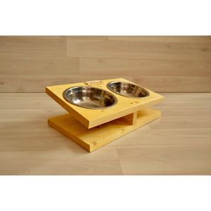 Bol à chien en bois artisanal pour l'affichage en magasin, produit promotionnel pour animaux de compagnie - Product Image 3