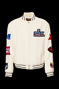 เสื้อแจ็คเก็ตวูลวาร์ซิตี้สีขาว ซูเปอร์โบวล์ 2026 - Product Image 1