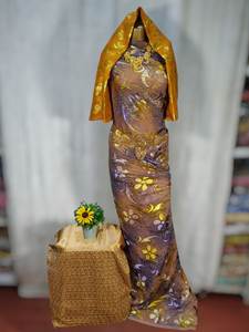 Diseño Auténtico Somalí, Tela de Terciopelo Maqbal DIrac, Jacquard, Geométrico, Floral, Ecológico, Vestido de Novia, Vestido de Compromiso para Niñas - Product Image 4