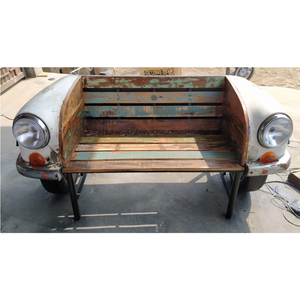 Reproduction Ambassador Car Sofa Reclaimed Wood Metal Frame Vintage Style Furniture Bulk Custom Orders - Product Image 4