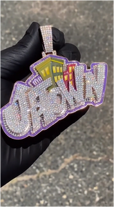 Collar con Colgante de Iniciales Personalizadas Estilo Hip Hop, con Diamantes Moissanite VVS, Plata de Ley 925, Cadena con Nombre en Letras, para Hombre, Regalo - Product Image 3