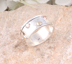 Bague en argent sterling 925, simple et polie, pour homme et femme, minimaliste, empilable, bague de pouce, vente en gros - Product Image 5