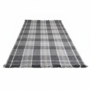 Alfombra Moderna DECORDEC de Lana con Diseño a Cuadros, Tejida a Mano, Gruesa, Antideslizante y Ecológica para Salas de Estar en Hogares y Hoteles - Product Image 2