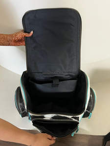 March Expo Elegant Checkered Pattern Genuine Cowhide Leather <b>Backpack</b> Western Style Diaper Bag Manufacturing Perfect for Unisex - Product Image 6