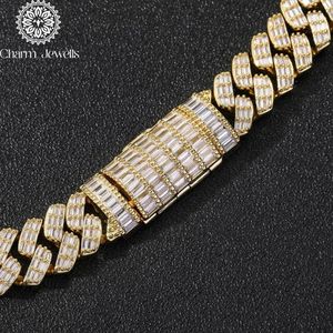 สร้อยคอ Charm Jewells แบบ unisex ประดับเพชรโมอิสซาไนต์ทรงกลมเจียระไนแบบ Brilliant Cut ดีไซน์เรขาคณิต ชุบทอง 14K เงินแท้ 925 รับรองโดย IGI สไตล์ฮิป - Product Image 5