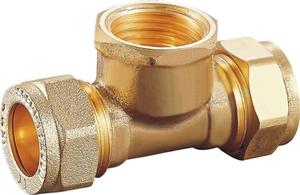 Conectores <span class=keywords><strong>de</strong></span> compresión <span class=keywords><strong>de</strong></span> latón forjado, codos y tés para tuberías <span class=keywords><strong>de</strong></span> <span class=keywords><strong>cobre</strong></span> - Product Image 6