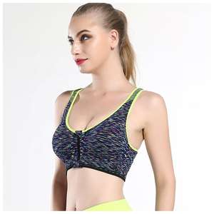 Sujetador Deportivo para Mujer, Estilo Chaleco, con Cierre Frontal de Cremallera, Transpirable, de Secado Rápido, para Yoga y Running, Sublimado, Venta al Por Mayor, OEM ODM, Último Modelo - Product Image 2