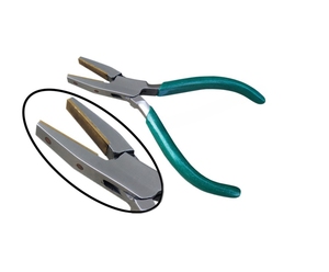 Pince à épiler en fer SUNTOOLS/STIPL 504 de haute qualité, à bout plat en laiton, mâchoires en nylon, outil de fabrication de bijoux, vente en gros - Product Image 3