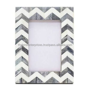 Highly Polished Grey Bone Inlay MDF Resin Metal Handmade Trendy <b>5x7</b> Photo <b>Frame</b> for Home Decor & Business Gift Wholesale - Product Image 4