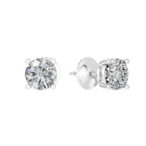 Boucles d'oreilles en argent 925 avec diamant de laboratoire certifié IGI, RJC ODM OEM, bijoux fins éthiques, plaqué rhodium, cadeau d'anniversaire de mariage EA501598 - Product Image 2