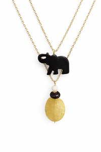 Bohemian Handmade Glass Beads Necklace with Gold Plated Chain Unisex Jewelry Geometric Design Environmental Friendly Party Wear - Product Image 3