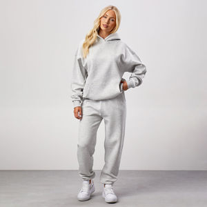 Conjuntos Deportivos Holgados para Mujer con Hombros Caídos y Logotipo Personalizado, Pantalones Casuales, Servicio OEM, Más Vendidos - Product Image 1