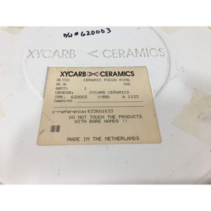 XYCARB <b>CERAMICS</b> 620003 <b>CERAMIC</b> FOCUS <b>RING</b> D-SHAPE - Trusted Global Legacy Semiconductor Equipment and Parts at - Product Image 5
